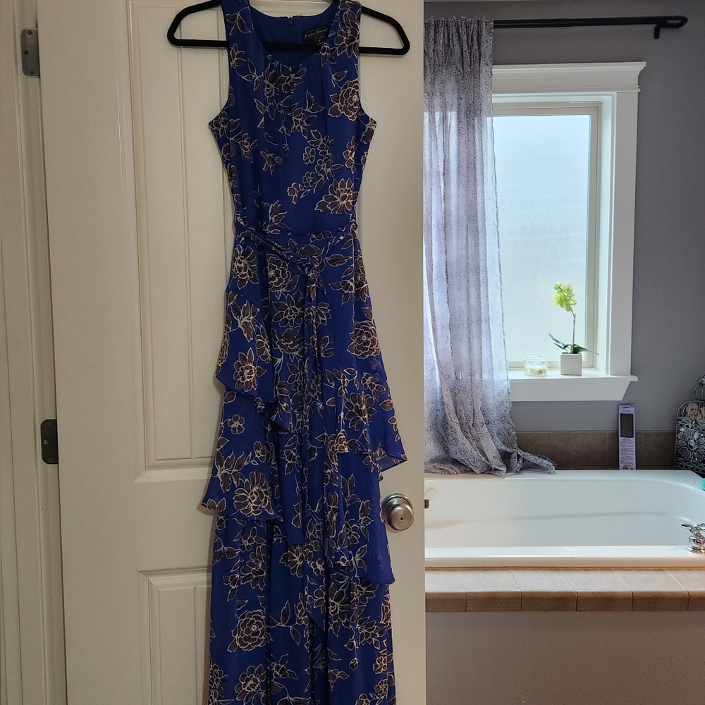 Jessica Howard Blue Floral Maxi Dress